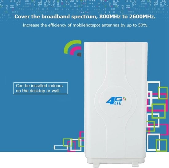Antenna 4G LTE universale con alta potenza - 800 MHz a 2600 MHz - 88DBi - Antenna ultraveloce - Polarizzazione doppia - Antenna portatile universale - SMA / CRC9 / TS-9.