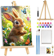 Pittura su Nastro - Per Adulti - Con Riga - Carrozzino in Legno - Progetto Fai da Te - Pittura Acrilica - Per Principianti - Kit di Pittura Fai da Te