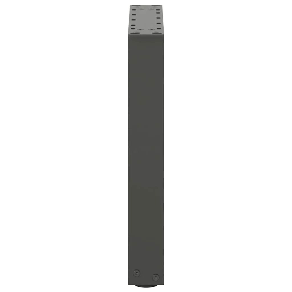 Set di 2 gambe regolabili per tavolino da caffè a forma di U 38 x 43 cm design moderno acciaio antracite 02_0057394