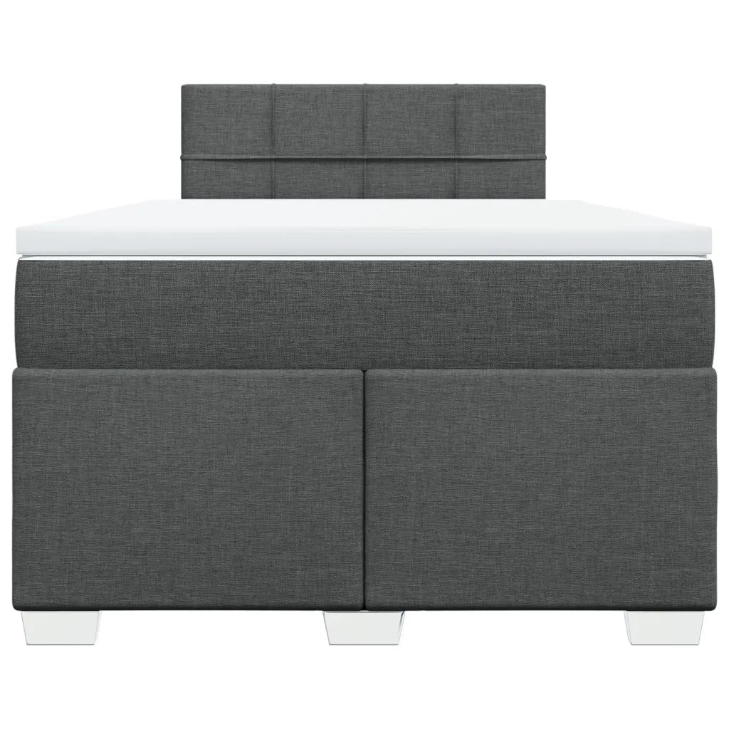 Giroletto a Molle con Materasso Grigio Scuro 120x190cm Tessuto 3285828