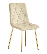 Sedia VALORA TYRA - Elegante velluto beige chiaro per soggiorno x 2