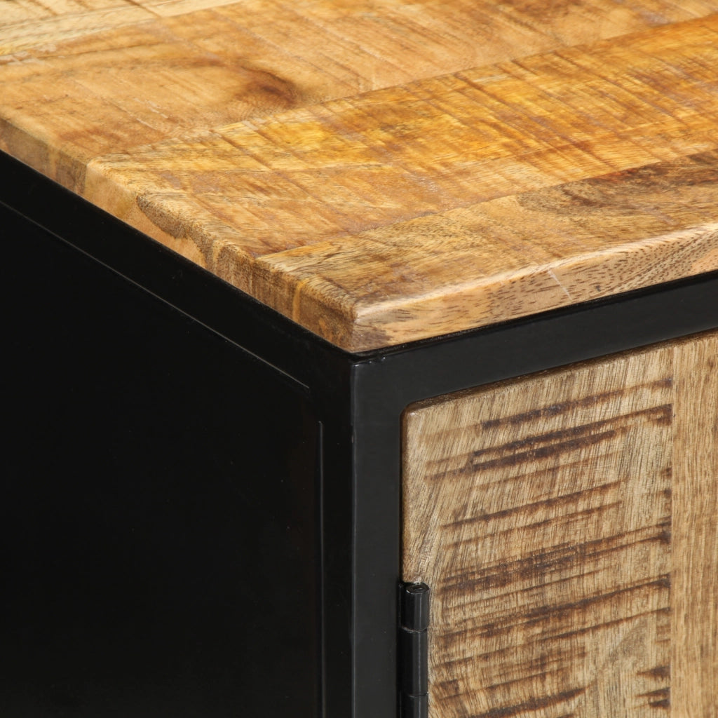 Comodino 50x30x45 cm Legno Massello di Mango Grezzo