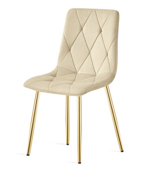 Sedia VALORA TYRA - Elegante velluto beige chiaro per soggiorno x 2
