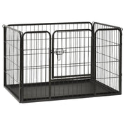 Recinto per cuccioli in acciaio 91,5 x 59 x 61 cm acciaio nero 02_0000570