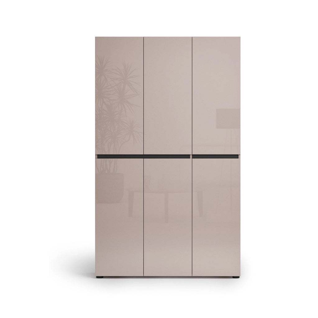 Sotto, Armadio Multiuso Grande 20 Ripiani Made in Italy, 120x200h cm Beige