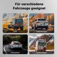 Portabici da portellone per 3 biciclette, in acciaio, portata fino a 45 kg, universale, installazione facile, con 6 cinghie e imbottitura in schiuma, per mountain bike, bici elettriche