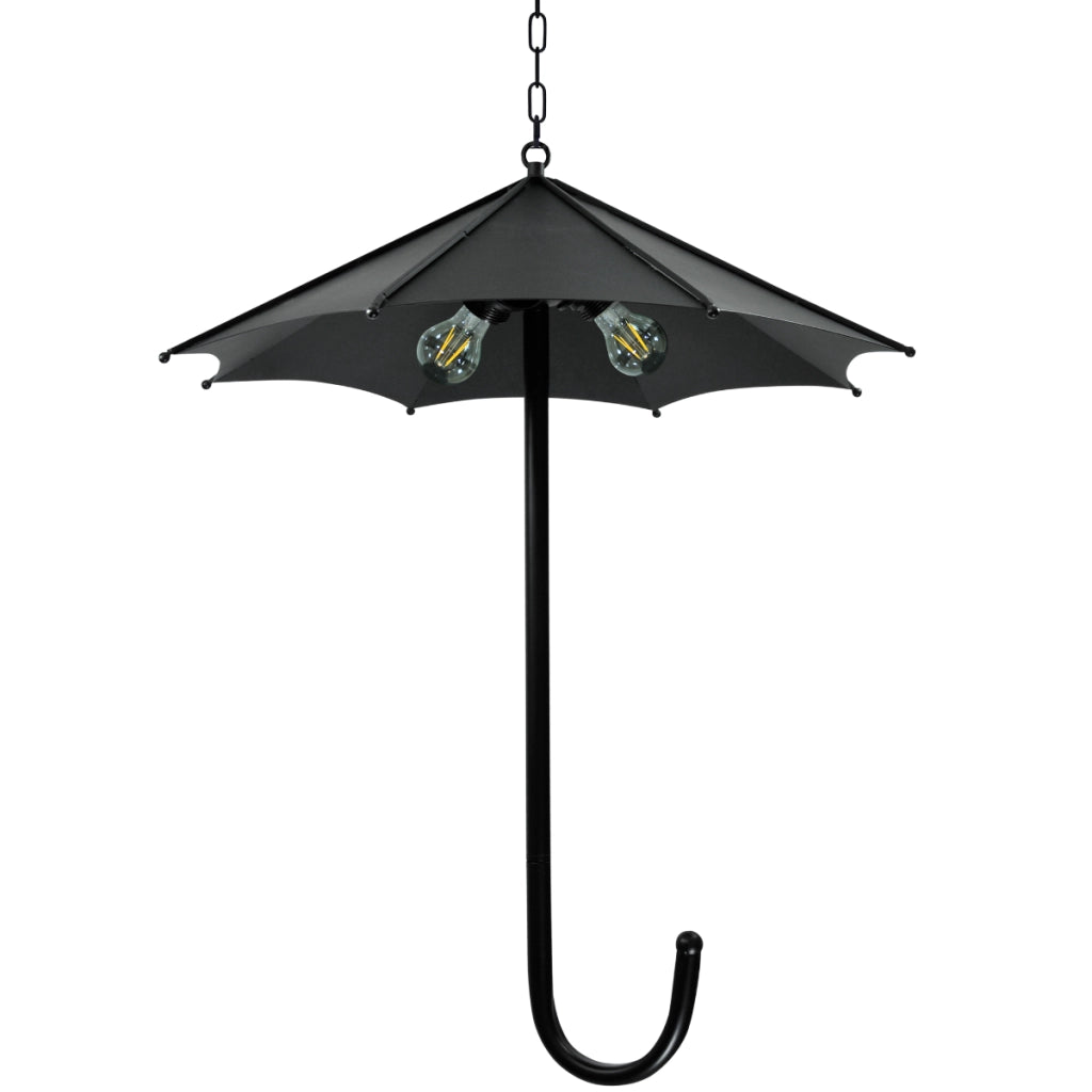 Lampadario Polux Parasol 3 luci E27 nero metallo Ø56