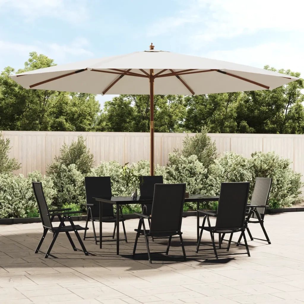 Ombrello | Parasolne da Giardino con Palo in Legno Sabbia 400x273 cm