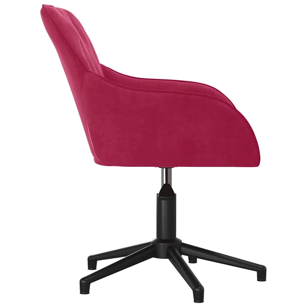 Sedie da Pranzo Girevoli 2 pz Rosso Vino in Velluto 3103382
