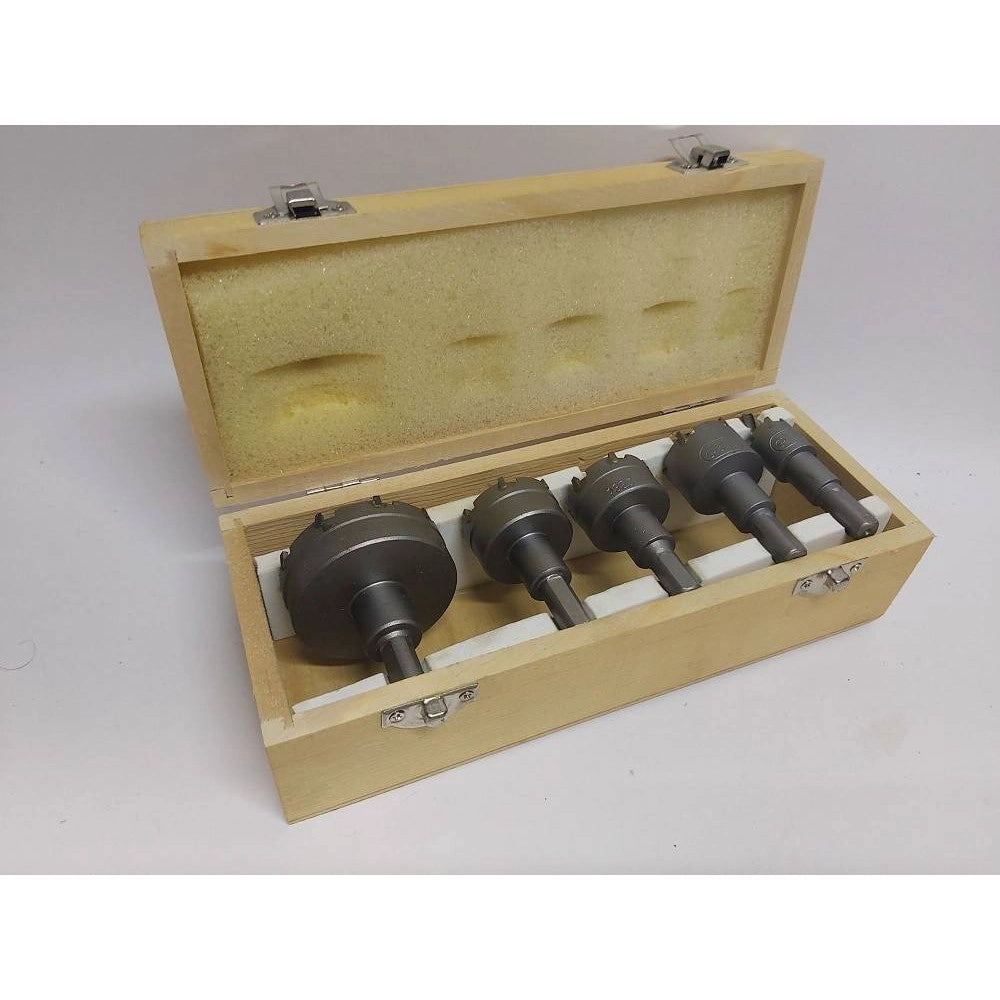Trade Shop - Kit Di 5 Frese A Tazza Hss Denti In Metallo Duro Da 18 30 32 35 55 Mm Per Muro -