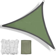 Zonnetenda Triangolare 3 x 3 x 3 m Protezione UV Imbottito - Incluso Cavi di Fissaggio - Per Balcone Giardino Terrazza Spiaggia
