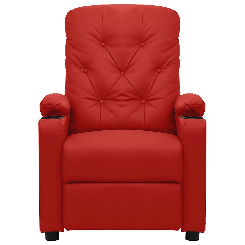 Divano Sedia-Poltrona Massaggiante Rosso Vino in Similpelle 280666