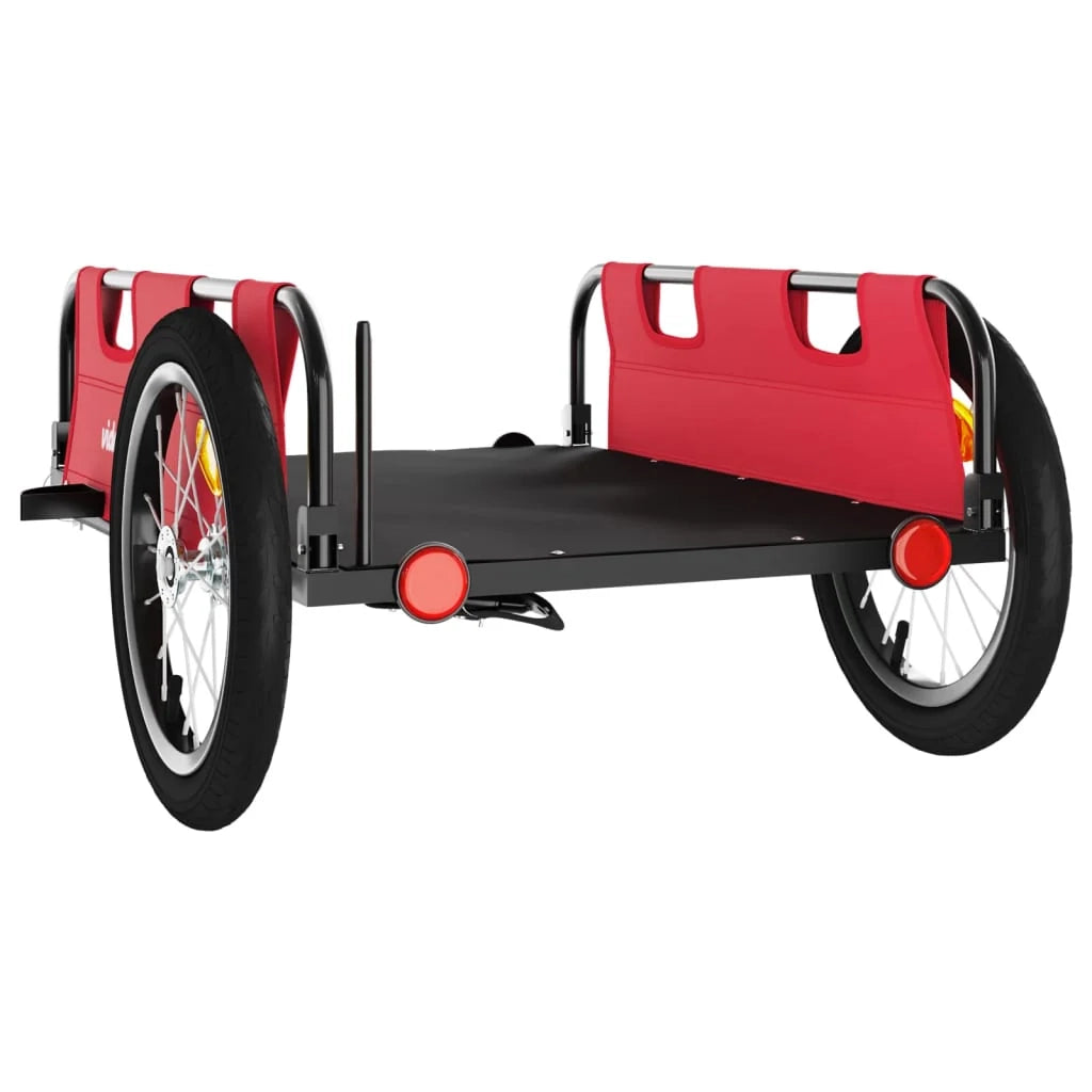 Rimorchio/carrello per il trasporto di biciclette in tessuto Oxford ferro rosso 02_0044385
