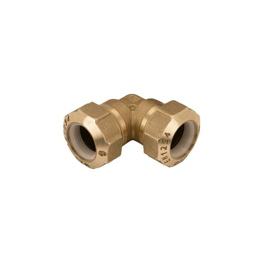 Raccordo curvo doppio in ottone per polietilene