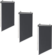 Set di 3 tende a rullo L 125 x H 225 cm per pergola Grigio Antracite