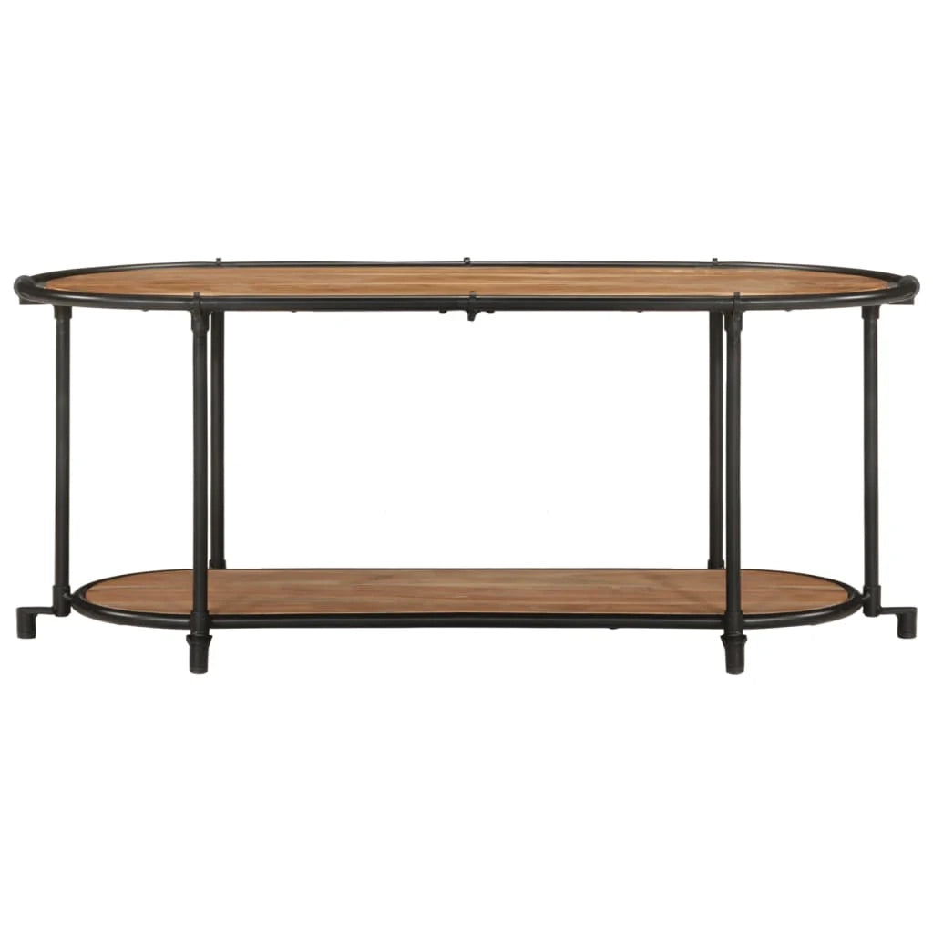 Mobile porta TV con ampio spazio di archiviazione stile industriale 100 x 42 x 40 cm legno massello di acacia marrone 02_0057613