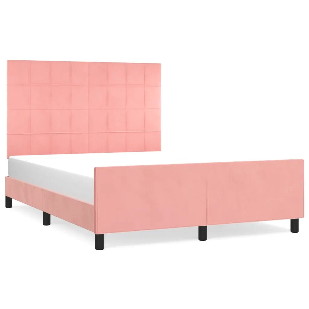 Giroletto con Testiera Rosa 140x200 cm in Velluto cod mxl 58699