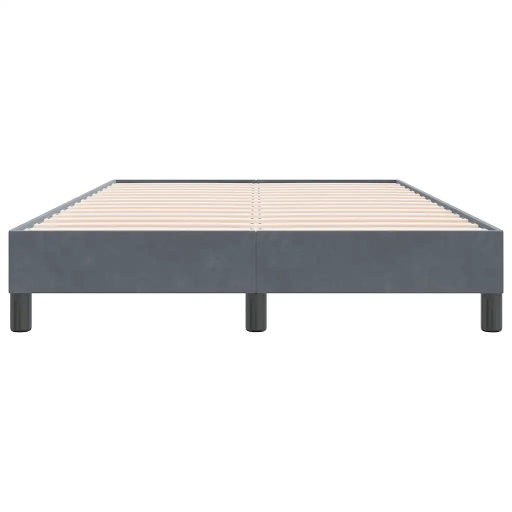 Letto a Molle senza Materasso Grigio Scuro 120x220 cm Velluto 3315868