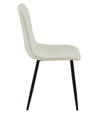 Sedia imbottita VALORA TYRA - Beige elegante per soggiorno, cucina x2