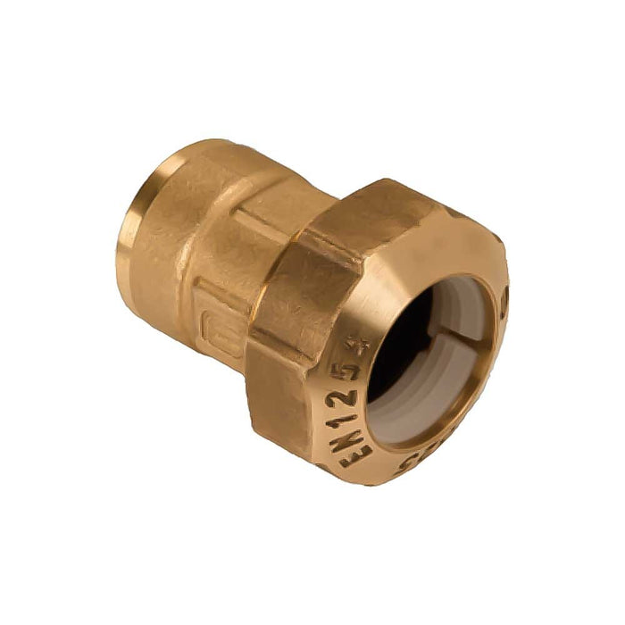 Raccordo diritto femmina in ottone per polietilene