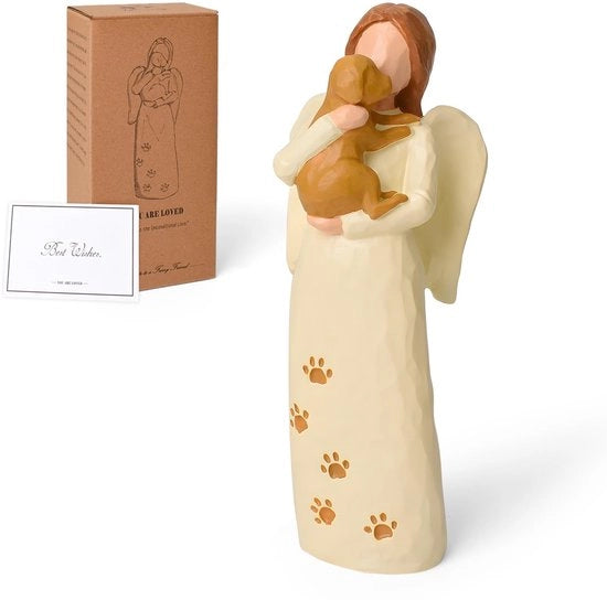 Memoriale per animali domestici - Simbolo di addio - Regalo di conforto - Angelo in gesso - Immagine unica in resina - Ricordo per il tuo amico fedele