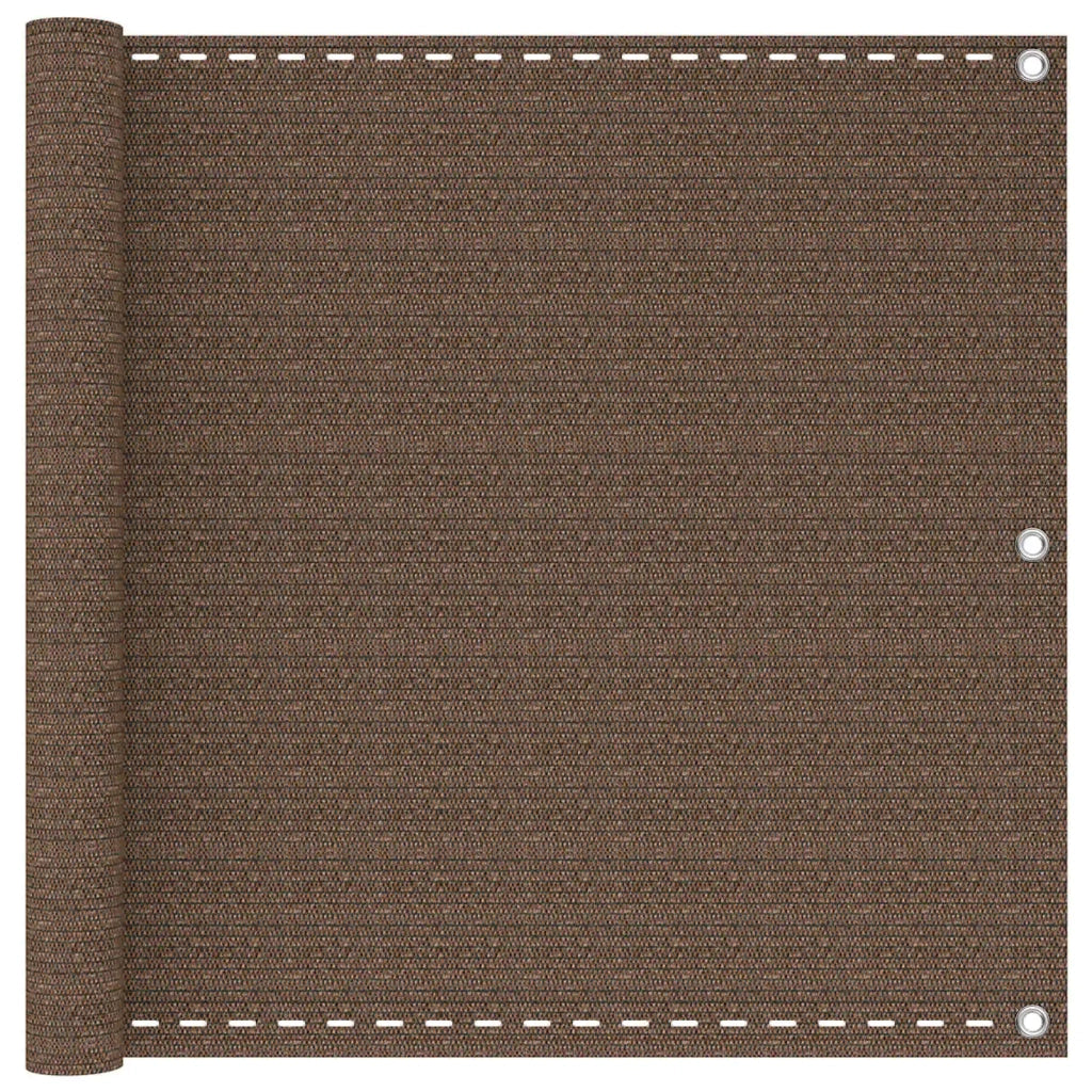 Schermo da balcone-Pannello per balcone Marrone 75 x 1000 cm HDPE e alluminio