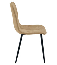 Sedia imbottita VALORA TYRA - Elegante marrone per soggiorno, cucina x2