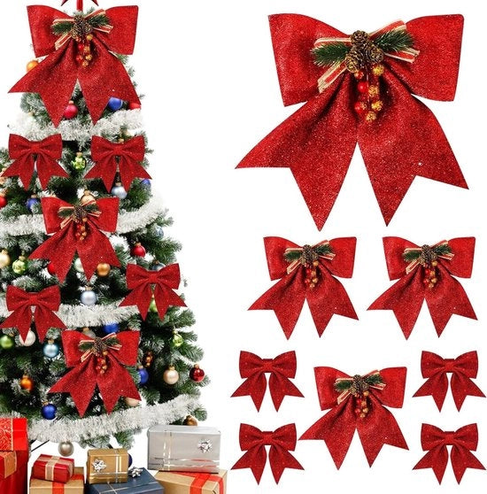 8 Stuks Strizzoli di Abete Rosso, Decorazioni di Natale Decorative per Wreath e Regali, Decorazione Festiva per Casa e Natale