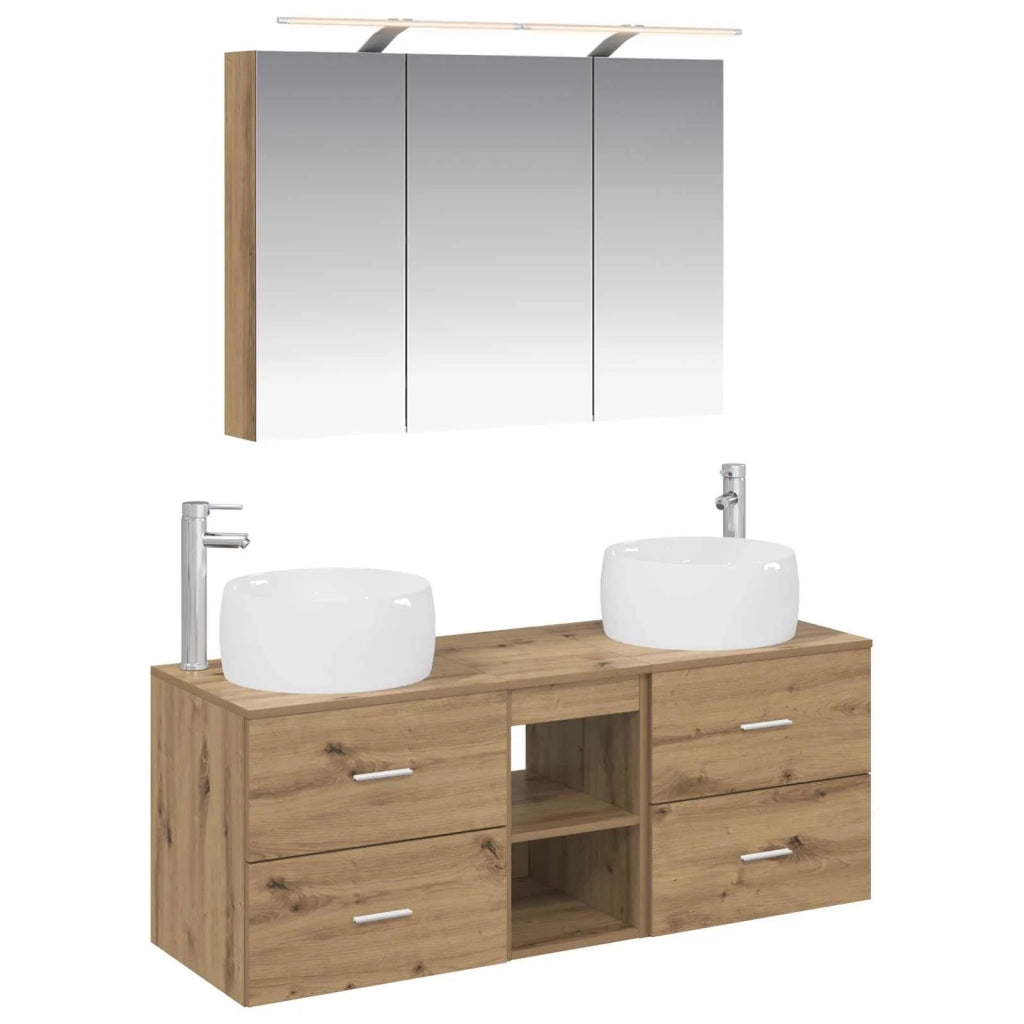 Set di mobili per il bagno 4 pcs Rovere Artigianale 3407022