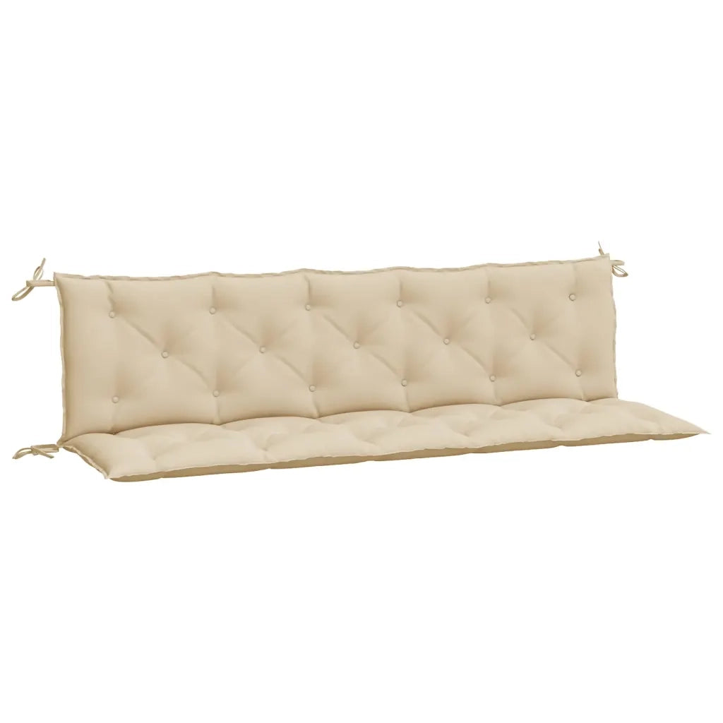 Cuscini Panca da Giardino 2 pz-Set di 2 Cuscini per panchina da esterno Beige 180x50x7 cm Tessuto Oxford