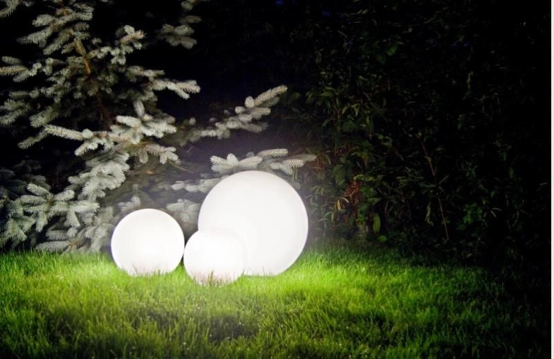 Lampada sfera da giardino bianca 25 cm E27 IP44 SU-MA