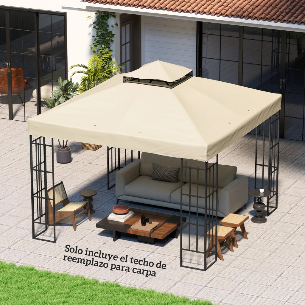 Toldo da giardino 3x3 m ¨C zephmum ¨C crema