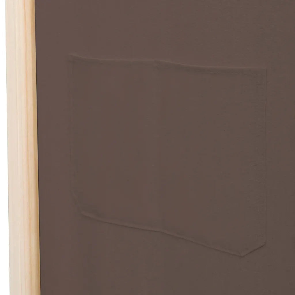 Divisorio a 3 Pannelli Marrone 120x170x4 cm in Tessuto