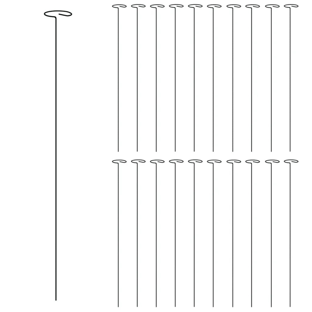 Supporti per Piante da Giardino 20 pz Verde Scuro 61 cm Acciaio CFW6426141