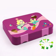 Lunchbox per bambini con 6 compartimenti – Set di contenitori per snack con bastoncini di frutta – Contenitore pieghevole per uscite, asilo e scuola – Contenitore per snack per bambini – Libero da BPA