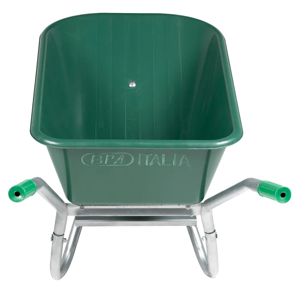 vidaXL Carriola Verde 90 L 150 kg in Acciaio Zincato e Plastica