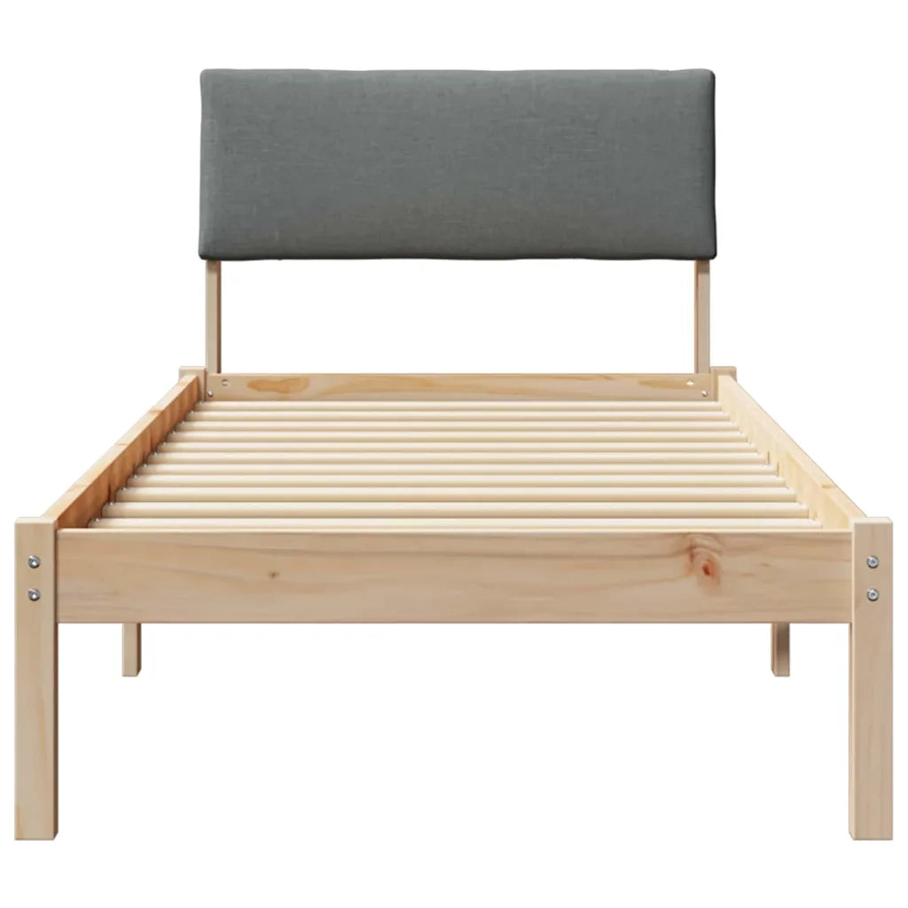 Struttura del Letto marrone e grigio scuro 75 x 190 cm