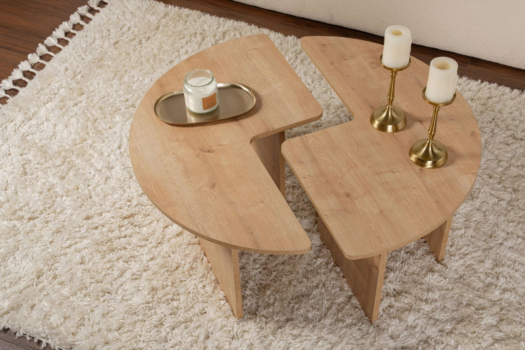 Tavolino in legno "Moira" 90 x 90 x 41 cm - Rovere