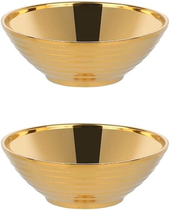 Set di acciaio inossidabile per finestre, ciotola da zuppa con cucchiaio e bastoncini da cibo, ciotola per pasta udon pasta asiatica, 2 set (6 pezzi)