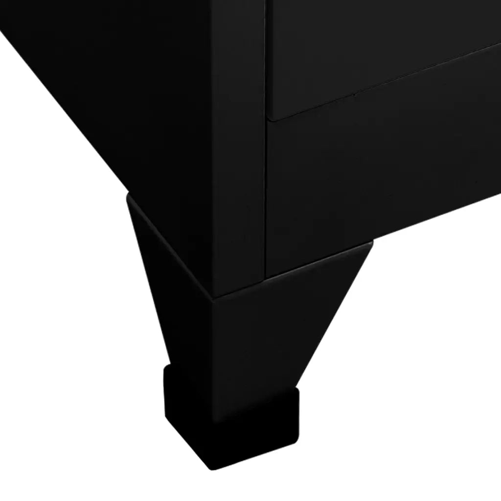 Armadietto con Serratura Nero 90x40x180 cm in Acciaio 339830