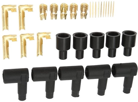 Kit di Terminali per Candelabri 30 pezzi - Gomme per Terminali - Connettori - Spine - Materiale Resistentente allo Sfregamento - Alta Affidabilità - Set di Cavi per Candelabri