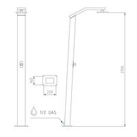 Doccia Solare da Giardino con Miscelatore Ama Luxury Solaris Eco