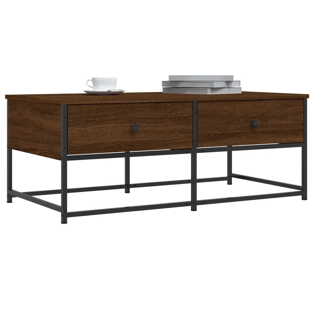 Tavolino Salotto-Tavolino da soggiorno-Tavolo Rovere Marrone 100x51x40 cm Legno Multistrato 987525