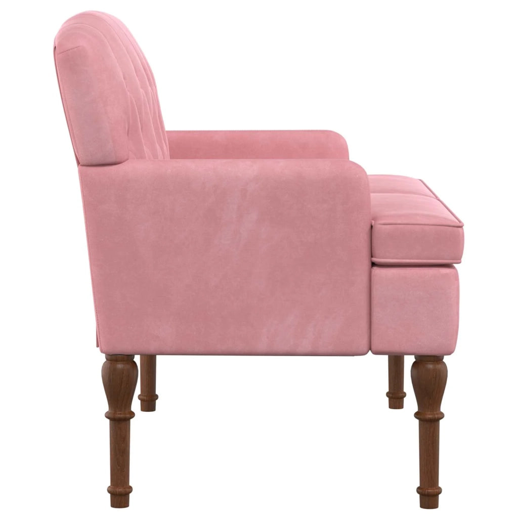 Loveseat con bottoni imbottiti Rosa 111 x 65 x 79 cm Velluto 42041847