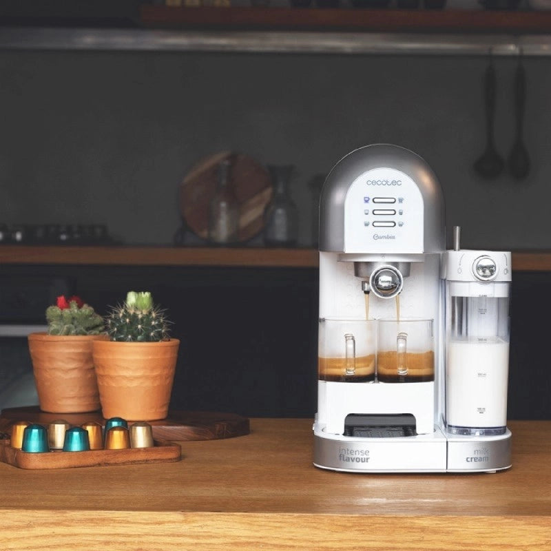 CECOTEC 01594 - Macchina da caffè semi-automatica Cumbia Power Instant-ccino 20 Chic Serie Bianca