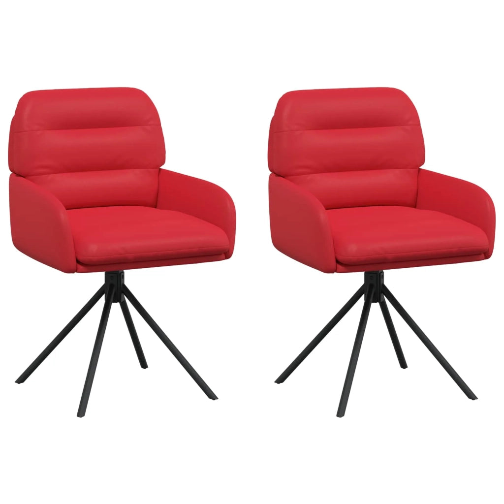 Sedie da pranzo girevoli 2 pcs Similpelle Rosso 42034321