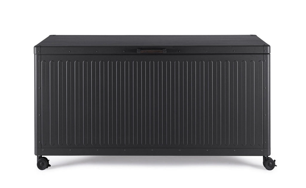 Baule Contenitore da Esterno 141,6x72x70h cm Apertura Facile e Ruote in Alluminio Ocean S Antracite