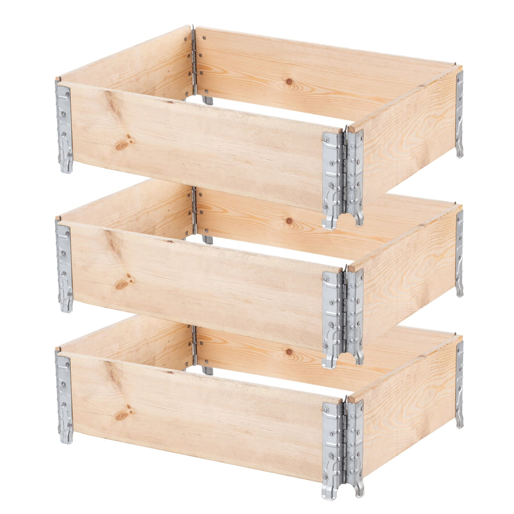 KADAX Prolunghe per pallet in legno 60x80 cm, letto per container, confezione da 3