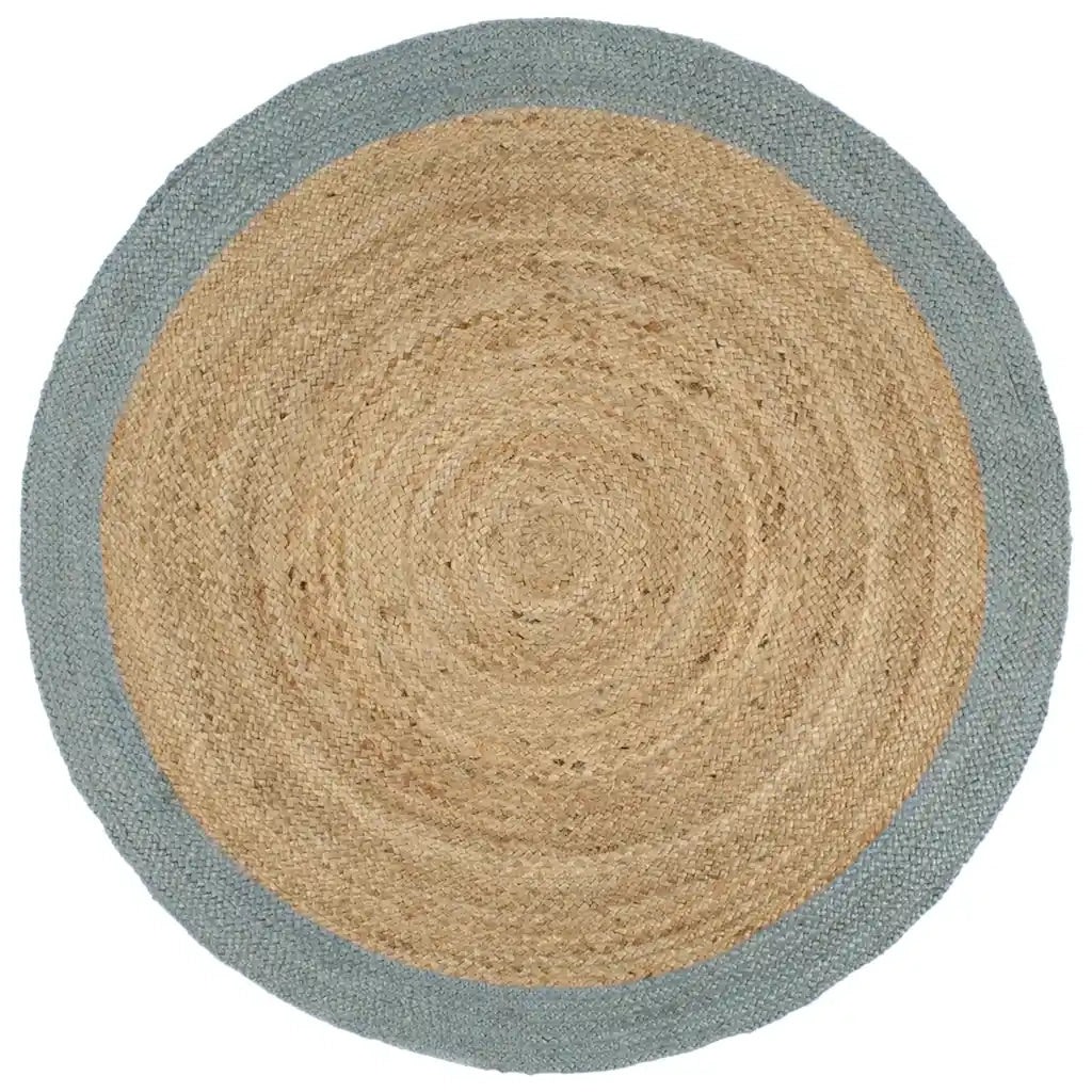 Tappeto Lavorato a Mano in Juta con Bordo Verde Oliva 240 cm cod mxl 65998