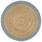 Tappeto Lavorato a Mano in Juta con Bordo Verde Oliva 240 cm cod mxl 65998
